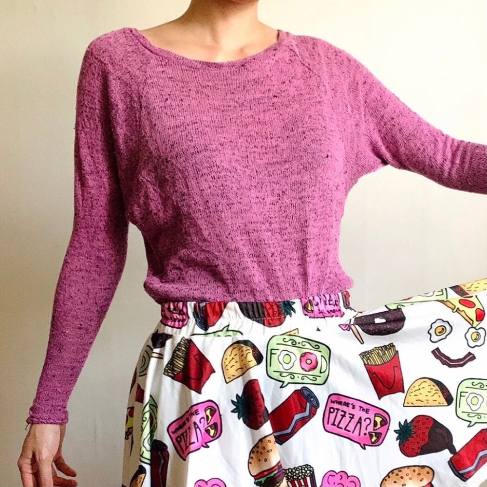 TOPSHOP Pink Comfy Sweater Batwing Sleeve, Size S